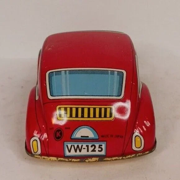 1960s Volkswagon Beetle Friction Drive VW Tested Couple Driving Made In Japan